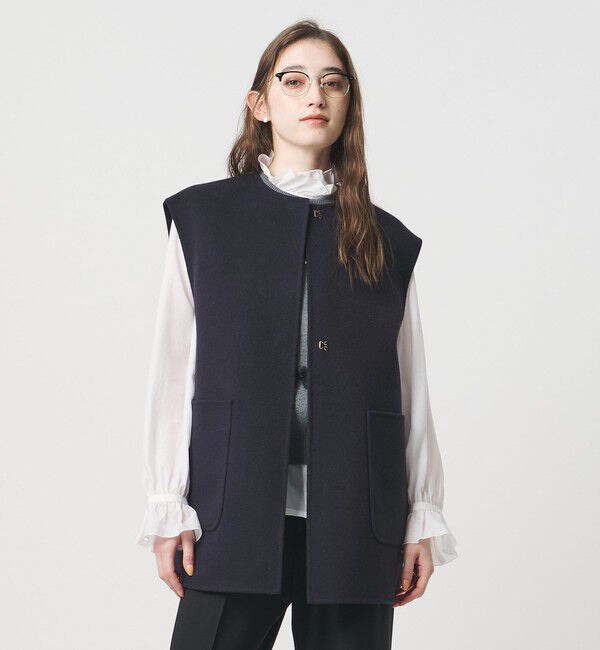 UNITED ARROWS「バイカラー リバー ベスト」|ダウンベスト・ベスト|