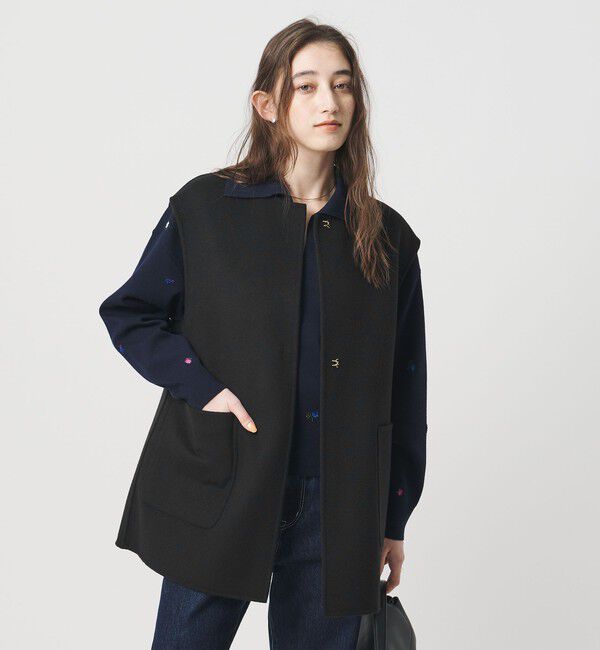 UNITED ARROWS「バイカラー リバー ベスト」|ダウンベスト・ベスト|