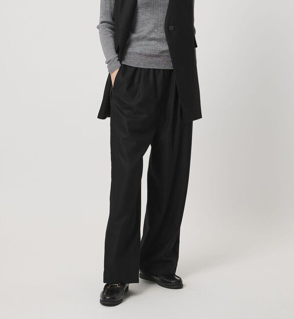 UNITED ARROWS「ウール イージー パンツ」|その他|BLACK