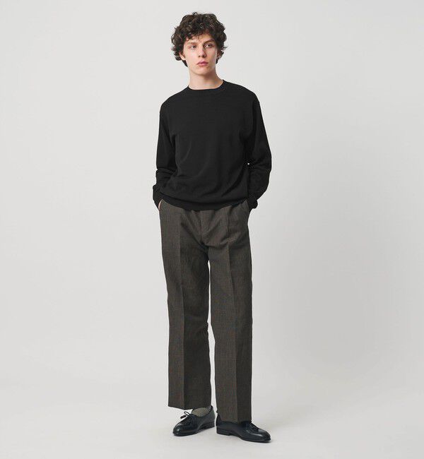 UNITED ARROWS「ハイツイストコットン ハイゲージ クルーネックニット 接触冷感」|ニット・セーター|