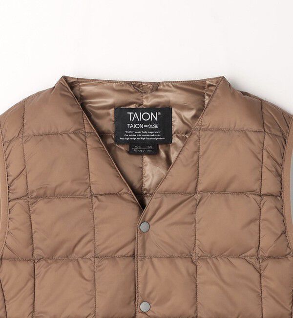 UNITED ARROWS green label relaxing「＜TAION＞ベーシック Vネックボタン インナーダウンベスト / キッズ  140cm-150cm」|ダウンベスト・ベスト|