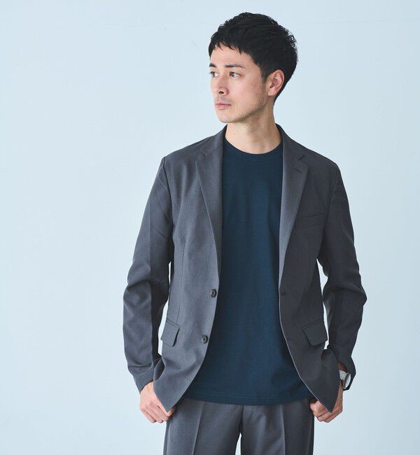 UNITED ARROWS green label relaxing「【WEB限定】JUST fit ドライPEスリムセットアップ ジャケット＆パンツ -吸水速乾・防シワ-」|テーラードジャケット|
