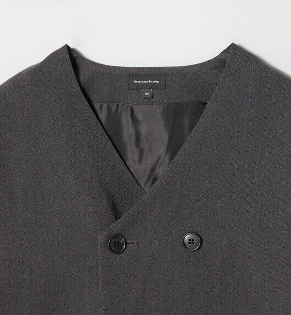 UNITED ARROWS green label relaxing「ノーカラージャケット + タックパンツ セット / キッズ 140cm-160cm」|テーラードジャケット|