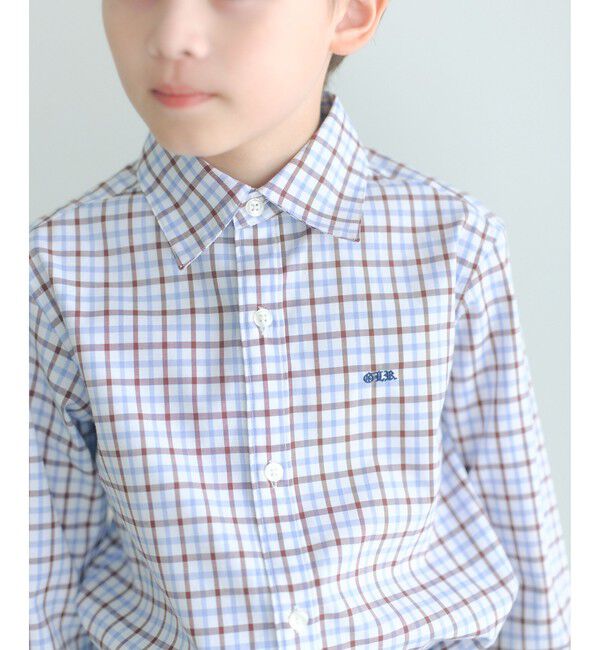 UNITED ARROWS green label relaxing「チェックシャツ / キッズ 140cm-160cm」|シャツ・ブラウス|LT.BLUE