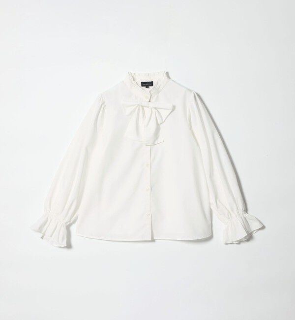 UNITED ARROWS green label relaxing「スタンドカラー フリルリボン ブラウス / キッズ 140cm-160cm」|シャツ・ブラウス|