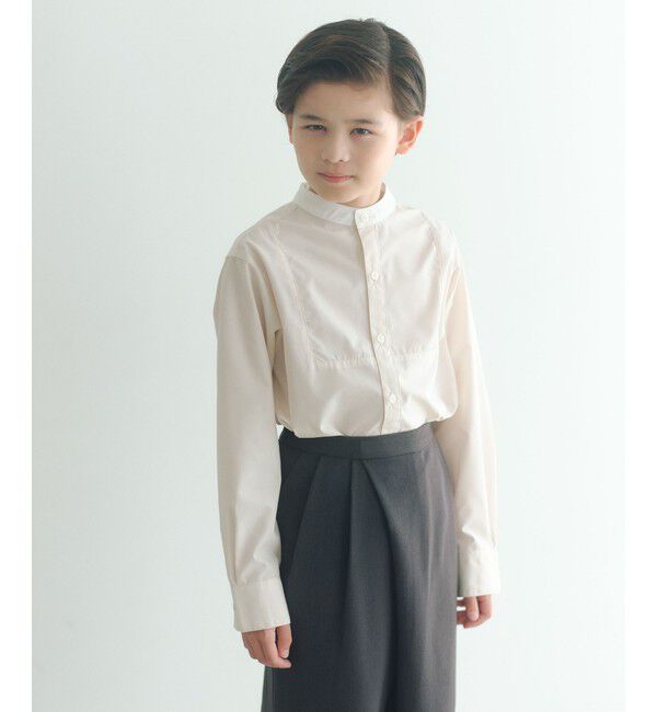 UNITED ARROWS green label relaxing「バンドカラーシャツ / キッズ 140cm-160cm」|シャツ・ブラウス|NATURAL
