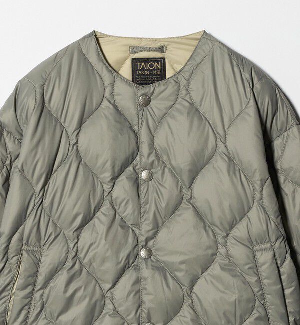 UNITED ARROWS green label relaxing「【別注】＜TAION＞ノーカラー ダウン / キッズ  120cm-130cm」|ダウン|