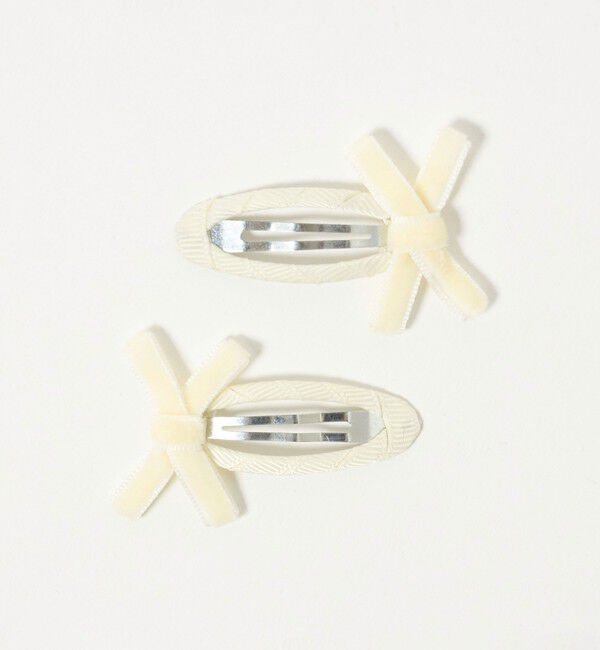 UNITED ARROWS green label relaxing「細リボンクリップ セット / キッズ」|ヘアバンド|OFF WHITE