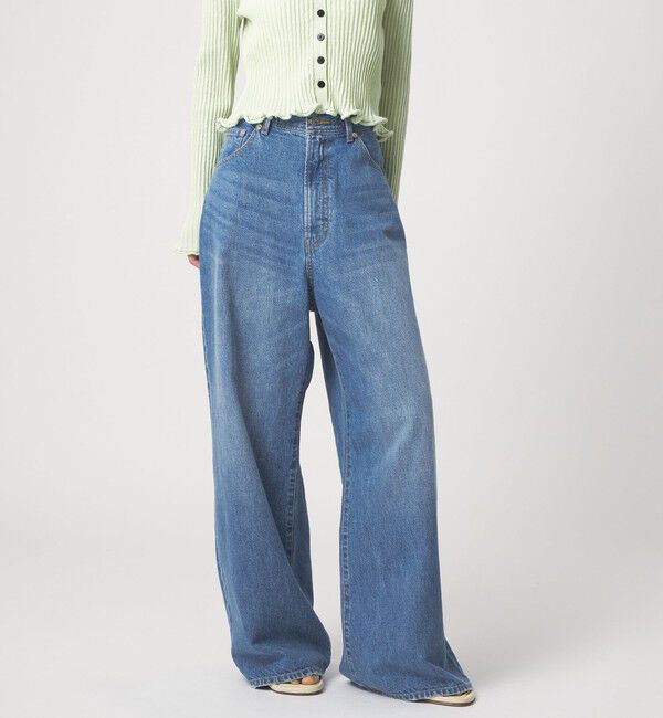 EMMEL REFINES「＜EMMEL REFINES＞EM ハイウエスト ワイド デニム」|チノ|