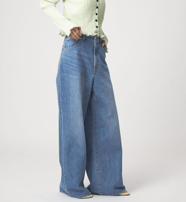 EMMEL REFINES「＜EMMEL REFINES＞EM ハイウエスト ワイド デニム」|チノ|