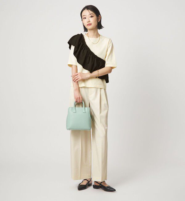 UNITED ARROWS green label relaxing「［size SHORT/TALLあり］ツイル イージー ワイド パンツ オフホワイト」|スラックス|