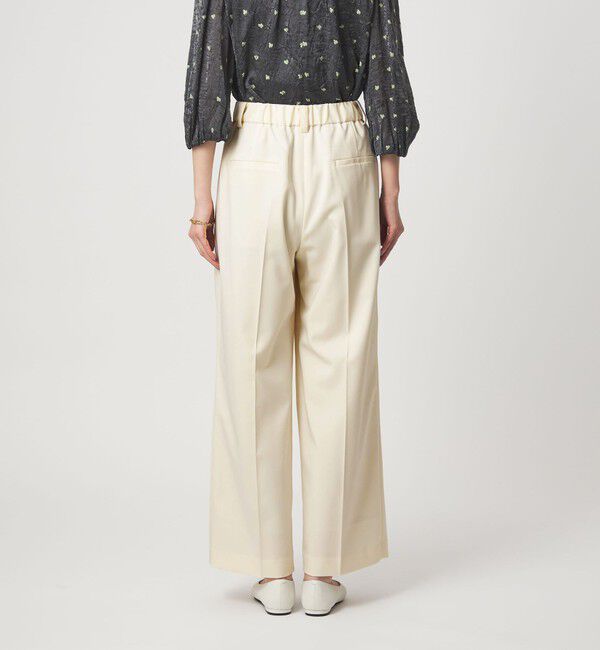 UNITED ARROWS green label relaxing「［size SHORT/TALLあり］ツイル イージー ワイド パンツ オフホワイト」|スラックス|