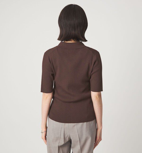 UNITED ARROWS green label relaxing「HIYOKE エリツキ リブ ニット マシンウォッシャブル UVカット 遮熱」|ニット・セーター|