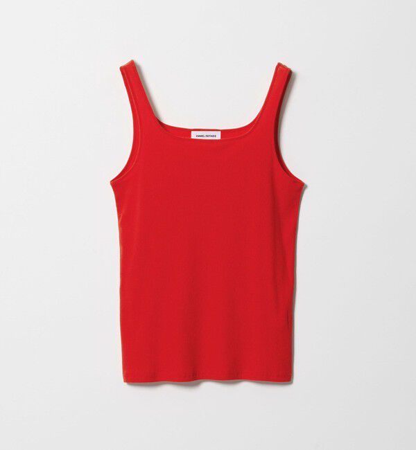 EMMEL REFINES「＜EMMEL REFINES＞EM テレコスクエア タンクトップ」|Tシャツ・カットソー|RED