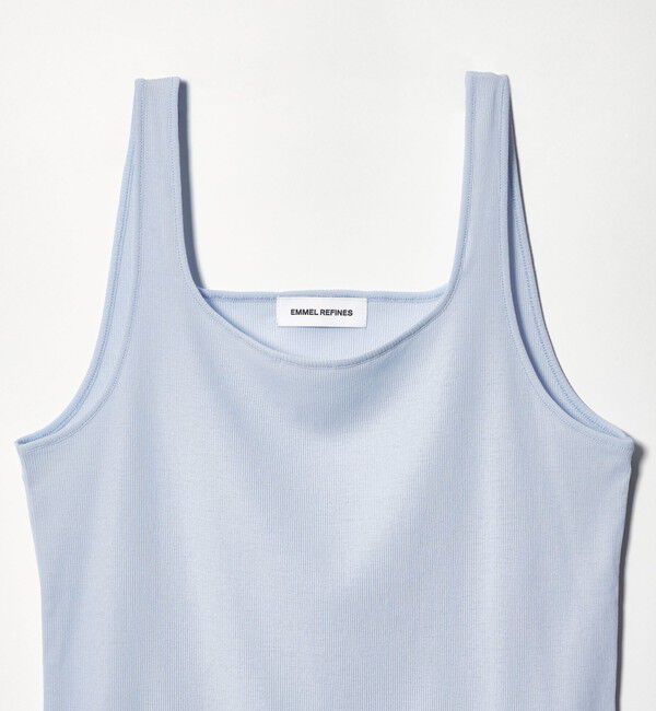 EMMEL REFINES「＜EMMEL REFINES＞EM テレコスクエア タンクトップ」|Tシャツ・カットソー|