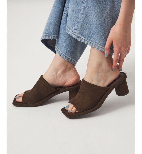 EMMEL REFINES「＜EMMEL REFINES＞EM スクエアトゥ フィット ミュール」|サンダル|