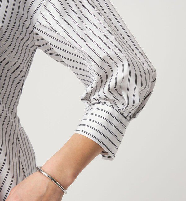 UNITED ARROWS green label relaxing「シャツ襟 フィット＆フレア タック 5分袖 ワンピース」|ワンピース|