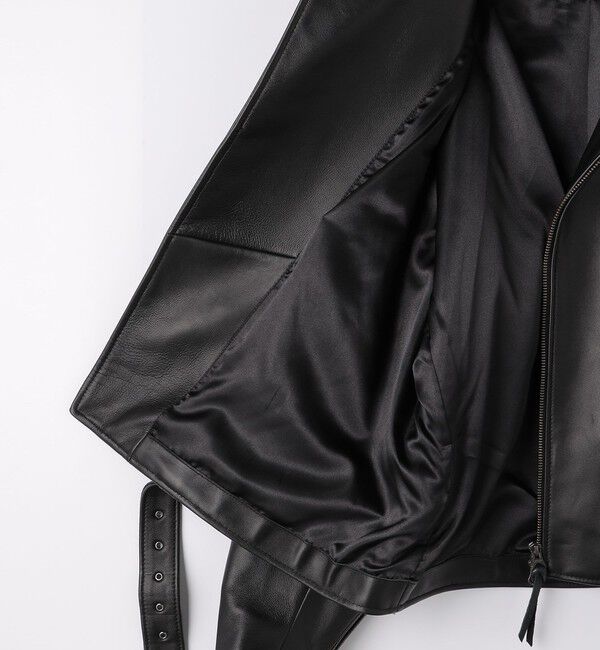 MONKEY TIME「＜monkey time＞ シープ レザー オーバーサイズ ダブルライダースジャケット」|ライダースジャケット|