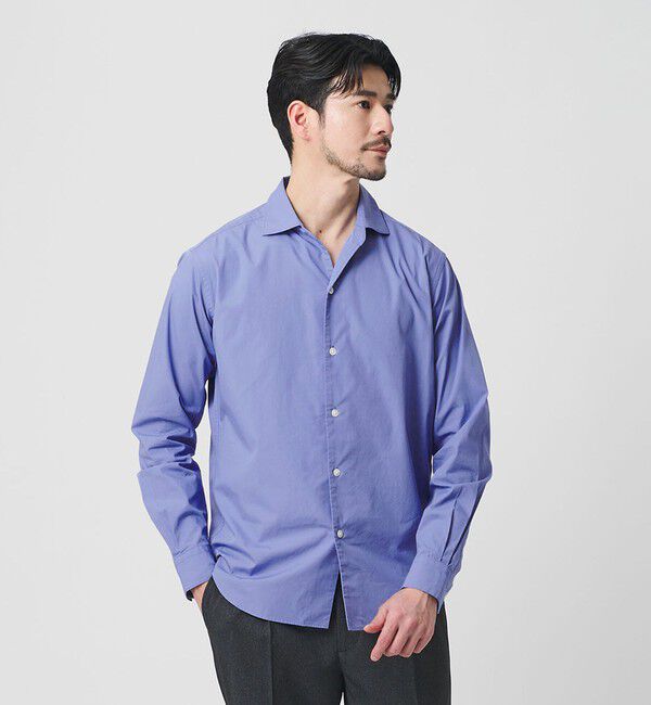BEAUTY&YOUTH UNITED ARROWS「【WEB限定 WARDROBE SMART】コットン ワイドカラー スキッパー シャツ」|シャツ・ブラウス|