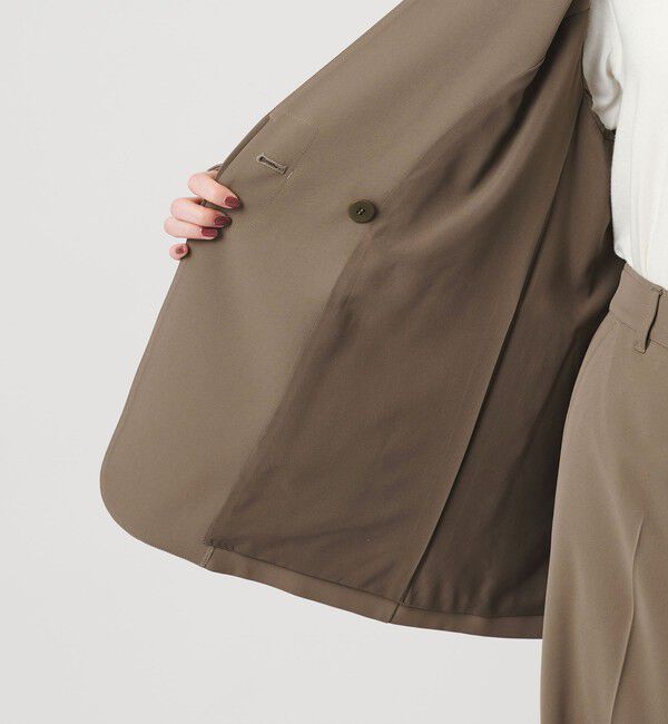 BEAUTY&YOUTH UNITED ARROWS「【WEB限定 Wardrobe DAILY MINIMAL】ダブルクロス カラーレスジャケット ウォッシャブル」|ノーカラージャケット|