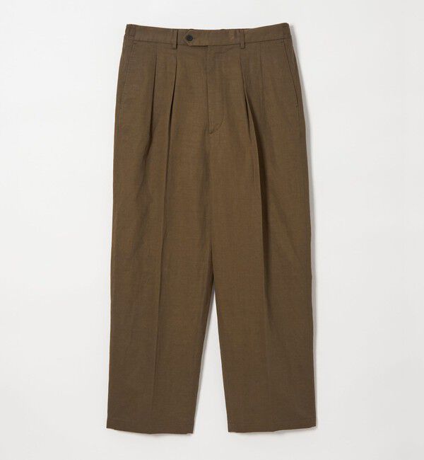 STEVEN ALAN「＜Steven Alan＞ コットン/リネン ツイル イン ツープリーツ ドレス トラウザーズ ハーフイージー」|スラックス|