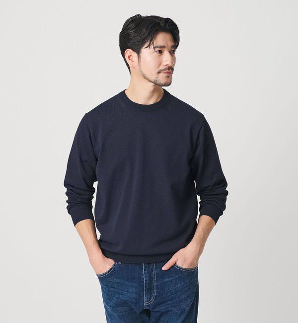 BEAUTY&YOUTH UNITED ARROWS「【WEB限定 WARDROBE SMART】KOUKIN ハイゲージ ニット クルーネック【抗菌・防臭】」|ニット・セーター|