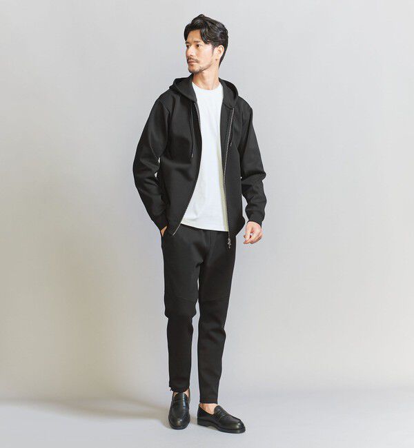BEAUTY&YOUTH UNITED ARROWS「【WEB限定 WARDROBE SMART】ダブルニット ジップパーカー/セットアップ対応【抗菌・防臭】」|パーカー|