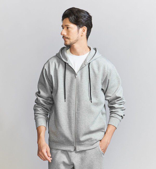 BEAUTY&YOUTH UNITED ARROWS「【WEB限定 WARDROBE SMART】ダブルニット ジップパーカー/セットアップ対応【抗菌・防臭】」|パーカー|