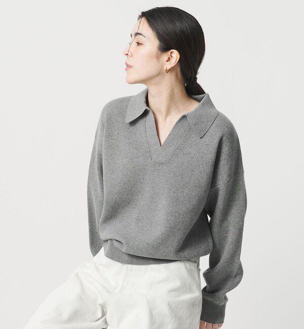 BEAUTY&YOUTH UNITED ARROWS「【WEB限定 Wardrobe DAILY MINIMAL】スキッパーニットプルオーバー ウォッシャブル」|ニット・セーター|