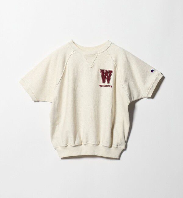 BEAUTY&YOUTH UNITED ARROWS「【別注】＜Champion＞ロゴスウェット ショートスリーブ プルオーバー」|スウェット・ジャージ|OFF WHITE