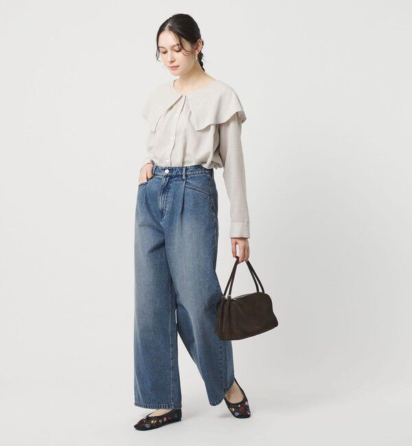 BEAUTY&YOUTH UNITED ARROWS「【WEB限定】タックワイド デニムパンツ」|デニム|