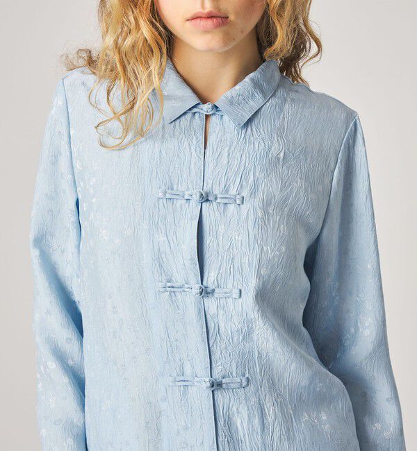 STEVEN ALAN「＜Steven Alan＞フラワー ジャガード チャイナモチーフボタン シャツ」|シャツ・ブラウス|