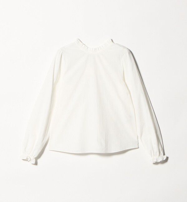 STEVEN ALAN「＜Steven Alan＞コットン バックオープン フリル ブラウス」|シャツ・ブラウス|OFF WHITE