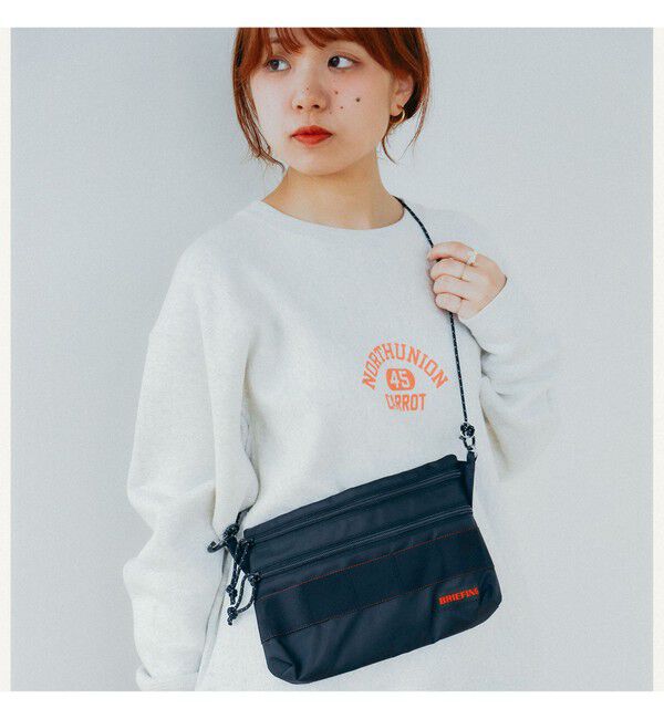 BEAMSBOY「【別注】BRIEFING / SACOCHE」|ショルダー・メッセンジャー|BLACK