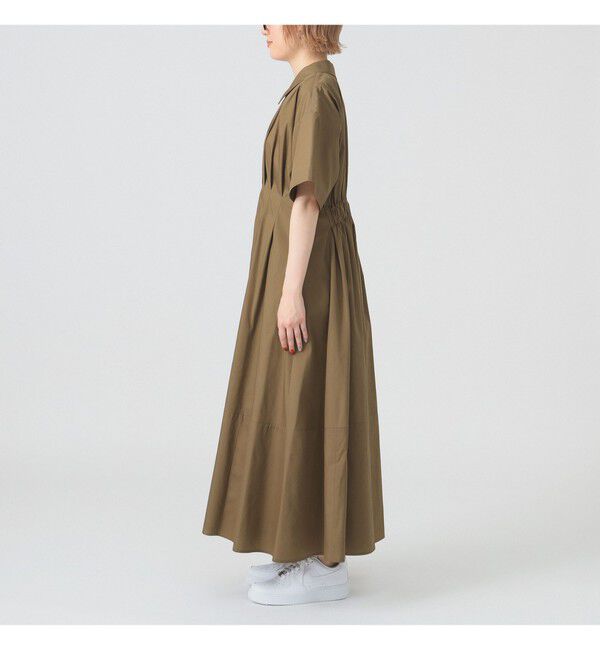 Ray BEAMS 「タック ウエスト シャツ ワンピース」|ワンピース|