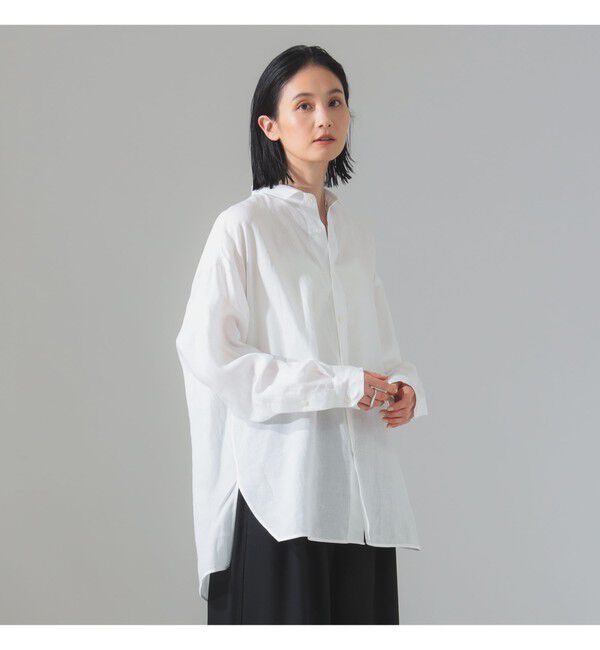 Demi-Luxe BEAMS 「TICCA / リネン スクエア ビッグシャツ」|シャツ・ブラウス|WHITE