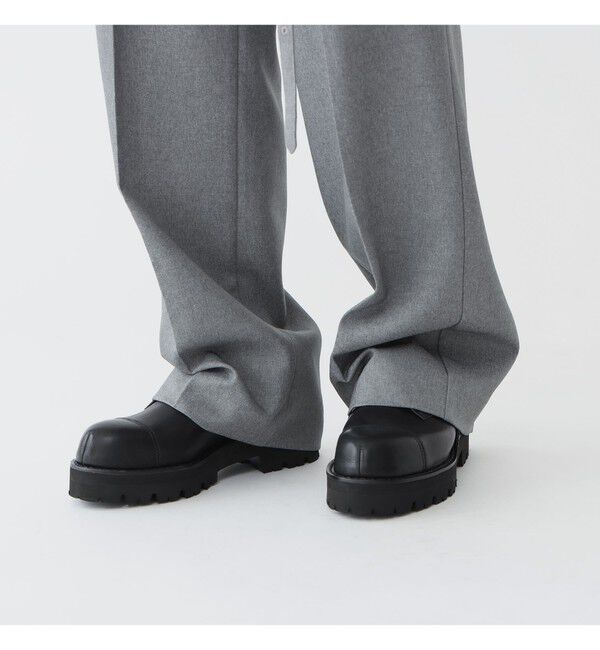 BEAMSBOY「maturely / リサイクル ポリエステル ベルト アレンジ パンツ」|チノ|