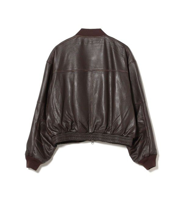 BEAMS「ユーズド加工 レザー ショートブルゾン」|ブルゾン・スタジャン|