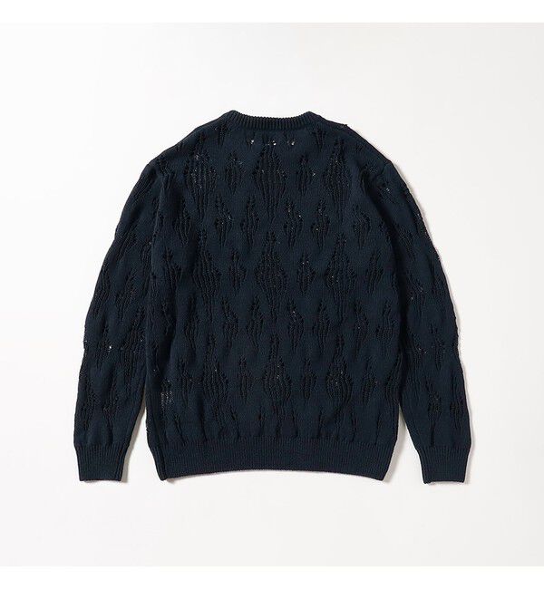 BEAMS「リラックスフィット 3ゲージ クルーネック ニット」|ニット・セーター|