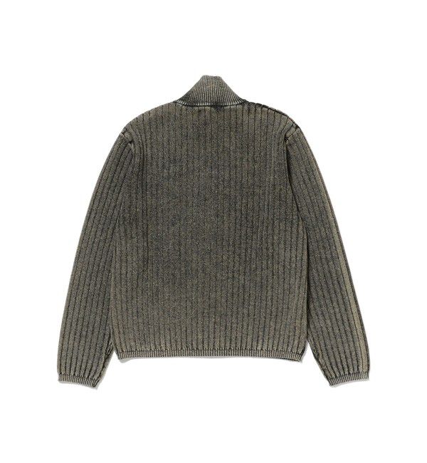 BEAMS「リラックスフィット フェード スタンド フルジップ ニット」|ニット・セーター|
