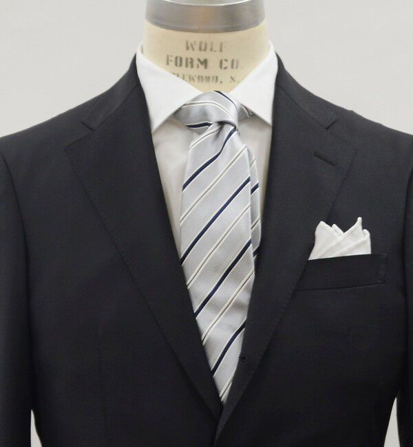 SHIPS「SHIPS: シルバー フォーマル ネクタイ」|ネクタイ・蝶ネクタイ|ライトホワイト