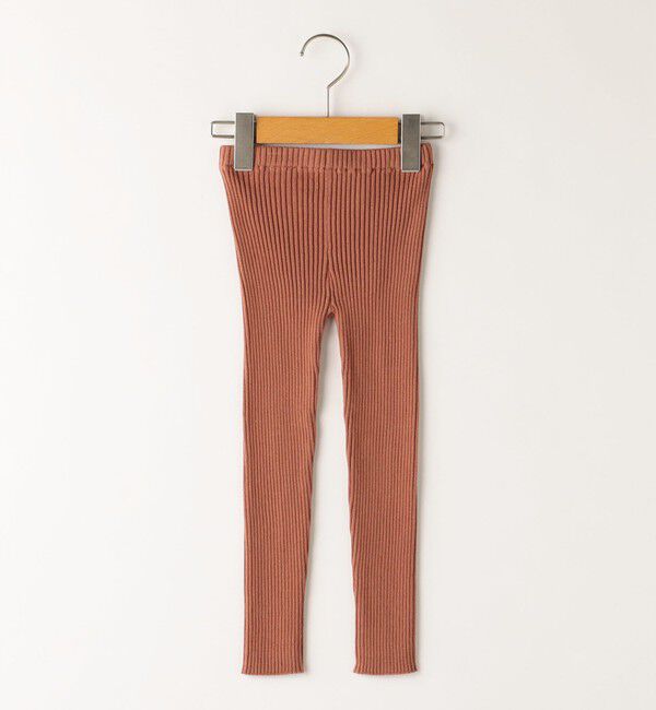 SHIPS KIDS「SHIPS KIDS:80～140cm / リブ レギンス（無地）」|レギンス・スパッツ|オレンジ系
