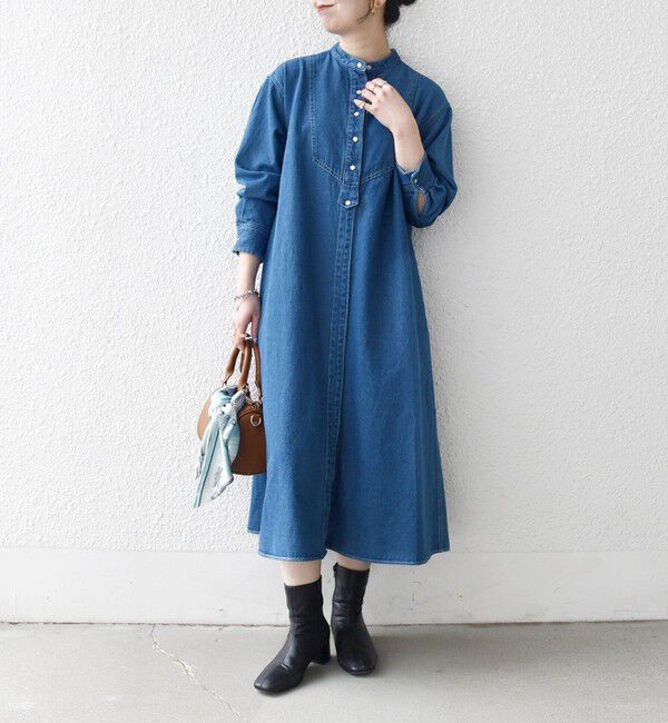 SHIPS any「SHIPS any:〈洗濯機可能〉デニム ブザム シャツ ワンピース［SHIPS any DENIM］」|ワンピース|