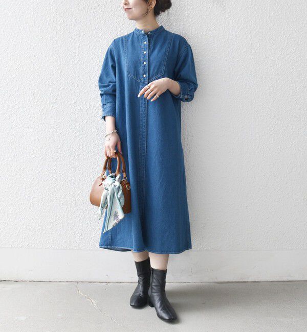 SHIPS any「SHIPS any:〈洗濯機可能〉デニム ブザム シャツ ワンピース［SHIPS any DENIM］」|ワンピース|