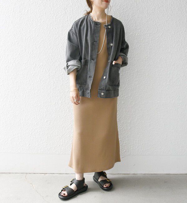 SHIPS any「SHIPS any: ノーカラー デニム ブルゾン［SHIPS any DENIM］」|デニムジャケット|