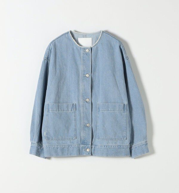 SHIPS any「SHIPS any: ノーカラー デニム ブルゾン［SHIPS any DENIM］」|デニムジャケット|