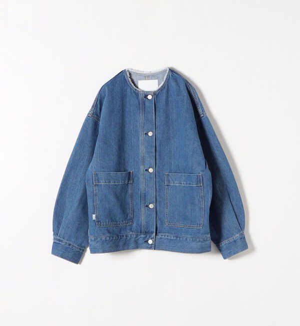SHIPS any「SHIPS any: ノーカラー デニム ブルゾン［SHIPS any DENIM］」|デニムジャケット|