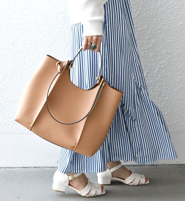 SHIPS any「【WEB限定】SHIPS any: 2WAY ハンドル トートバッグ」|トートバッグ|ベージュ