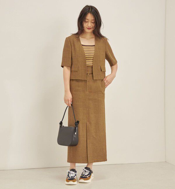 SHIPS for women「MANTECO 麻混 タイト ロング スカート◇」|スカート|