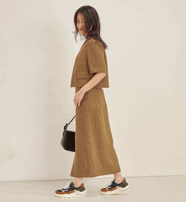 SHIPS for women「MANTECO 麻混 タイト ロング スカート◇」|スカート|